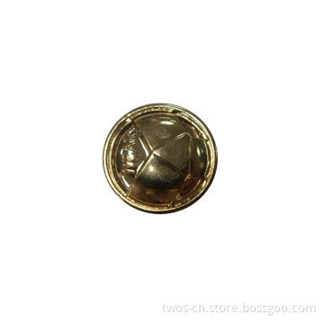 Metal Jeans Button with Plastic Insert, Made of Metal Alloy, Imitation Gold Color
